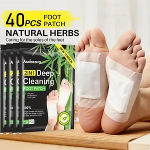 Foot Detox Patches for Stress Relief Toxin Removal & Better Sleep Natural Deep Cleansing Pads Healthy Healthcare Solution Treatment 40pcs Herbal Wellness Blend Ginger Turmeric Peppermint Essential Herbs Best Gift Ideas