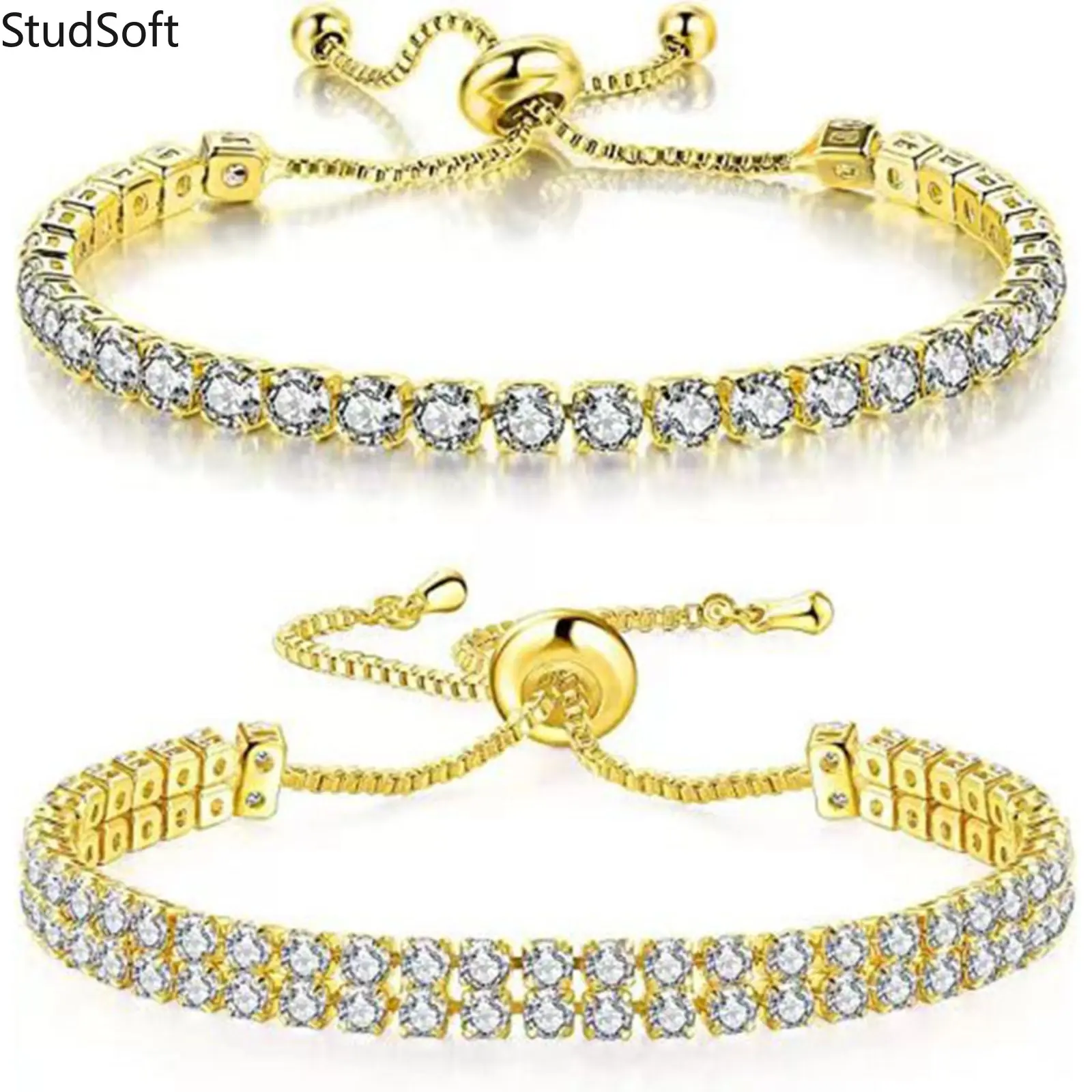 Women's 2-Piece 2026 Trendy Sports Wristband Set, Sparkling Crystal Embellishments, Adjustable Clasp, Stylish, Female-Focused, Suitable for Daily Wear & Parties, Ideal Gift for Friends, Two Piece Set, Crystal Gems