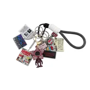 Stranger Things items strangerthings  Gifts Stranger things Merchandise Keychain for men Stranger things stuff alphabet Stranger Things merch Bag charms and chains Stranger things Bracelet Keychain for car keys Keychains for women