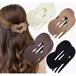 Women's 4PCS Matte Flat Claw Hair Clips - Medium-Size Strong-Hold Clips for Thick, Thin Hair, Suitable for Daily Office, Yoga Styling (Sports & Outdoor Accessories)