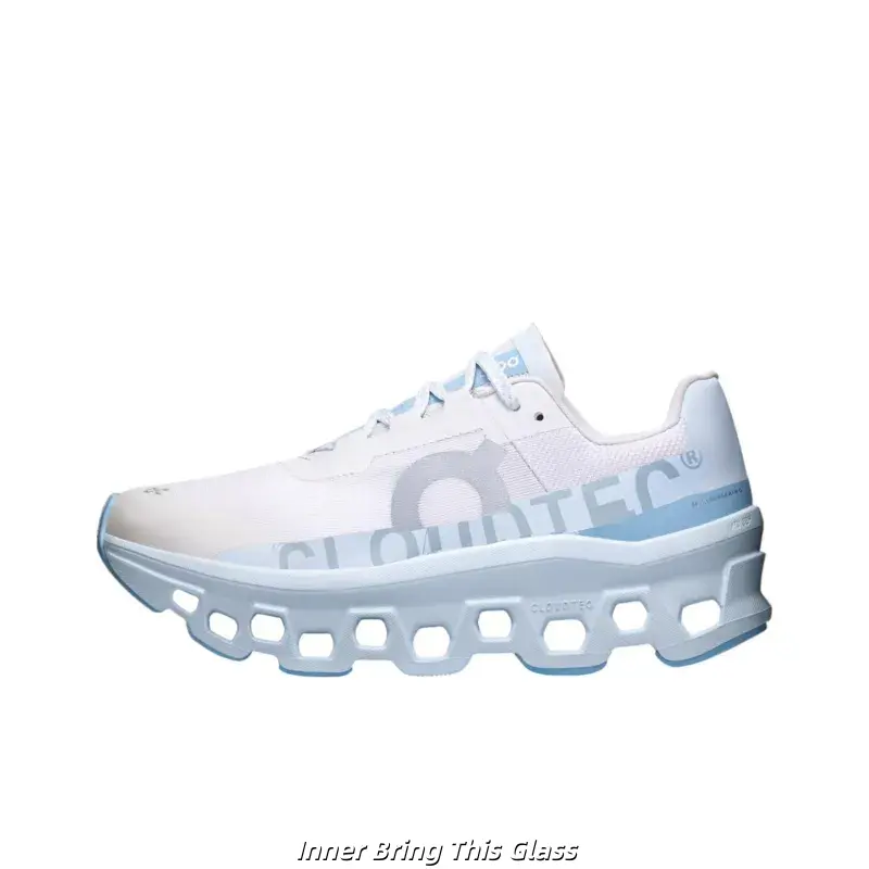 Brand New Sealed with Original Shoe Box Unisex Off White Light Blue Gradient Thin Mesh Running Sneakers Large Logo Printed Segmented Hollow Cushion Sole Light Blue White Grid Non Slip Athletic Walking Gym Daily Sports Trainers