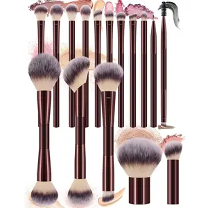 16pcs Makeup Brush Set Soft Makeup Brush Sets Cosmetic Brush Beauty brushes Foundation Brush power makeup brush BlushBrush concealer brush Highlighter brush Ultra-Soft Premium Synthetic Hair For Daily Makeup On Face