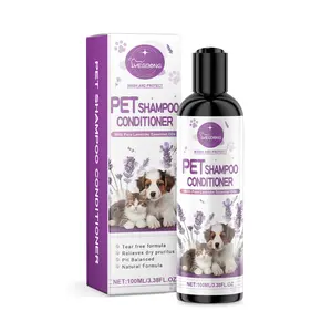 Pet Shampoo Conditioner 100ml Lavender Natural Dog Shampoo Deodorizing Moisturizing Pet Supplies Sensitive Skin Puppy Shampoo