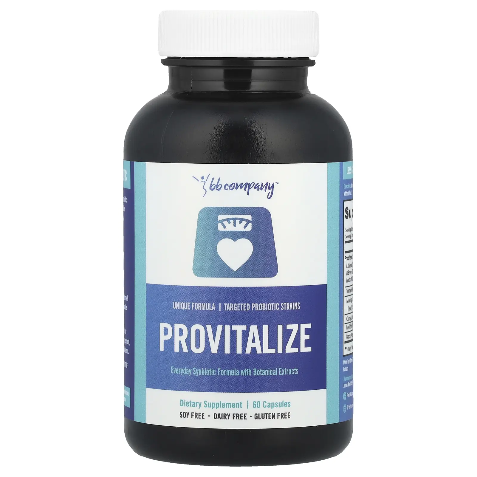 BB Company Provitalize, Everyday Synbiotic Formula with Botanical Extracts, 60 Capsules