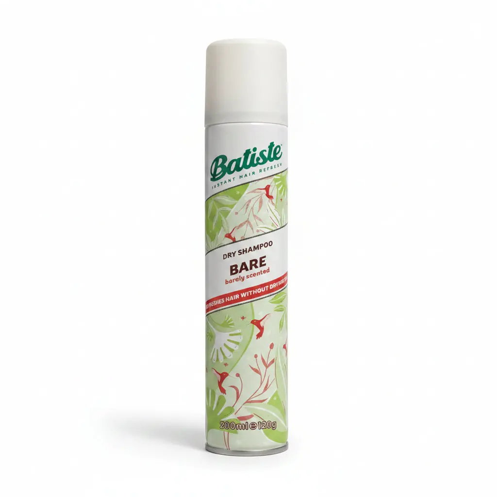 Batiste Bare Dry Shampoo – Barely Scented, Instant Hair Refresh, Refreshes Hair Without Drying Out, 200 mL