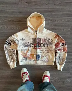 Slepton Graphic Zip Up Hoodie