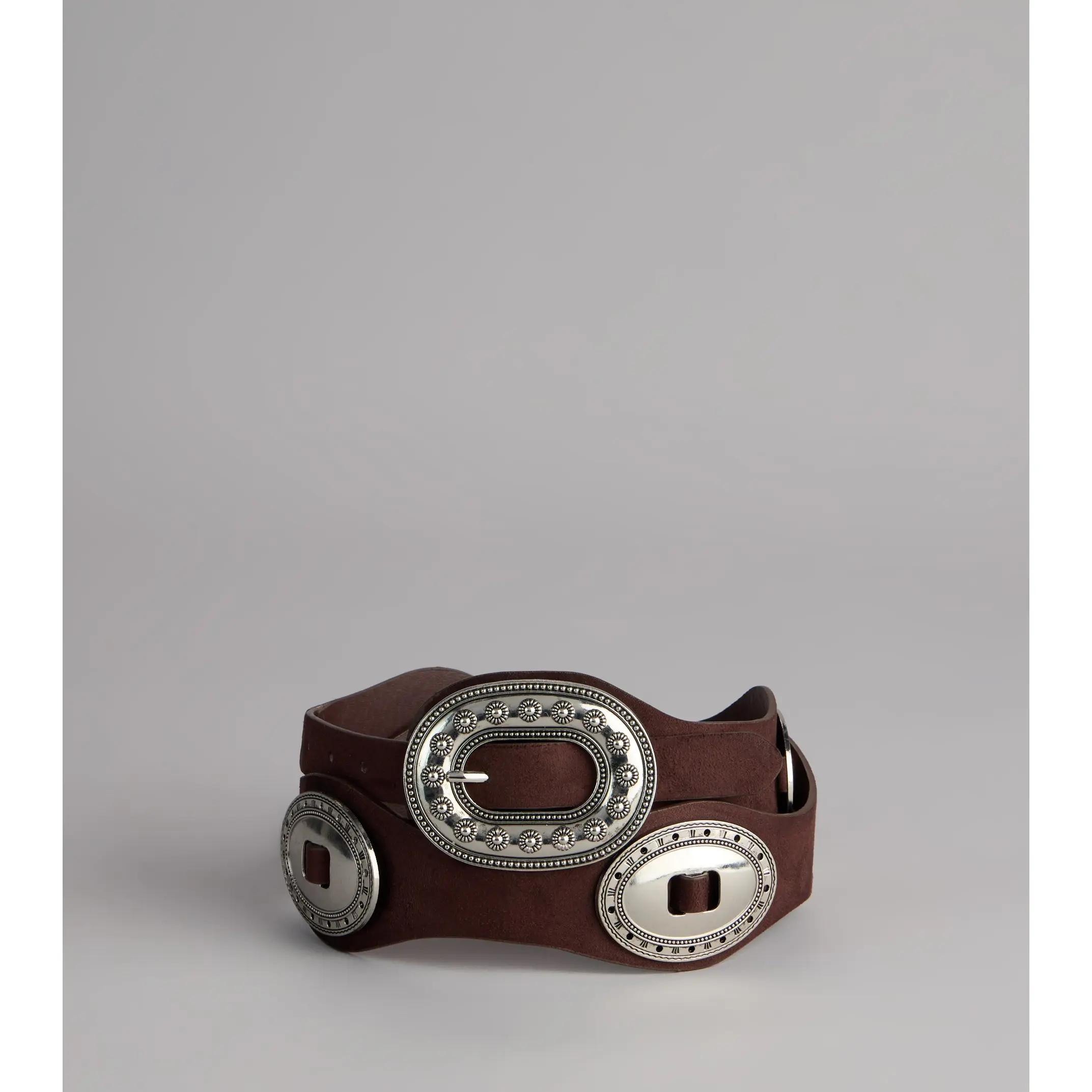 Western Cool Concho Faux Leather Belt