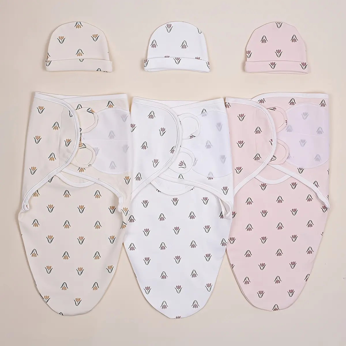 3 Pack Newborn Swaddle Set – Soft Breathable Swaddle Blankets with Bib, Anti-Startle Wrap for Preemie & Newborn Babies, Absorbent Baby  Essentials for Boys & Girls multipurpose comfy bedding