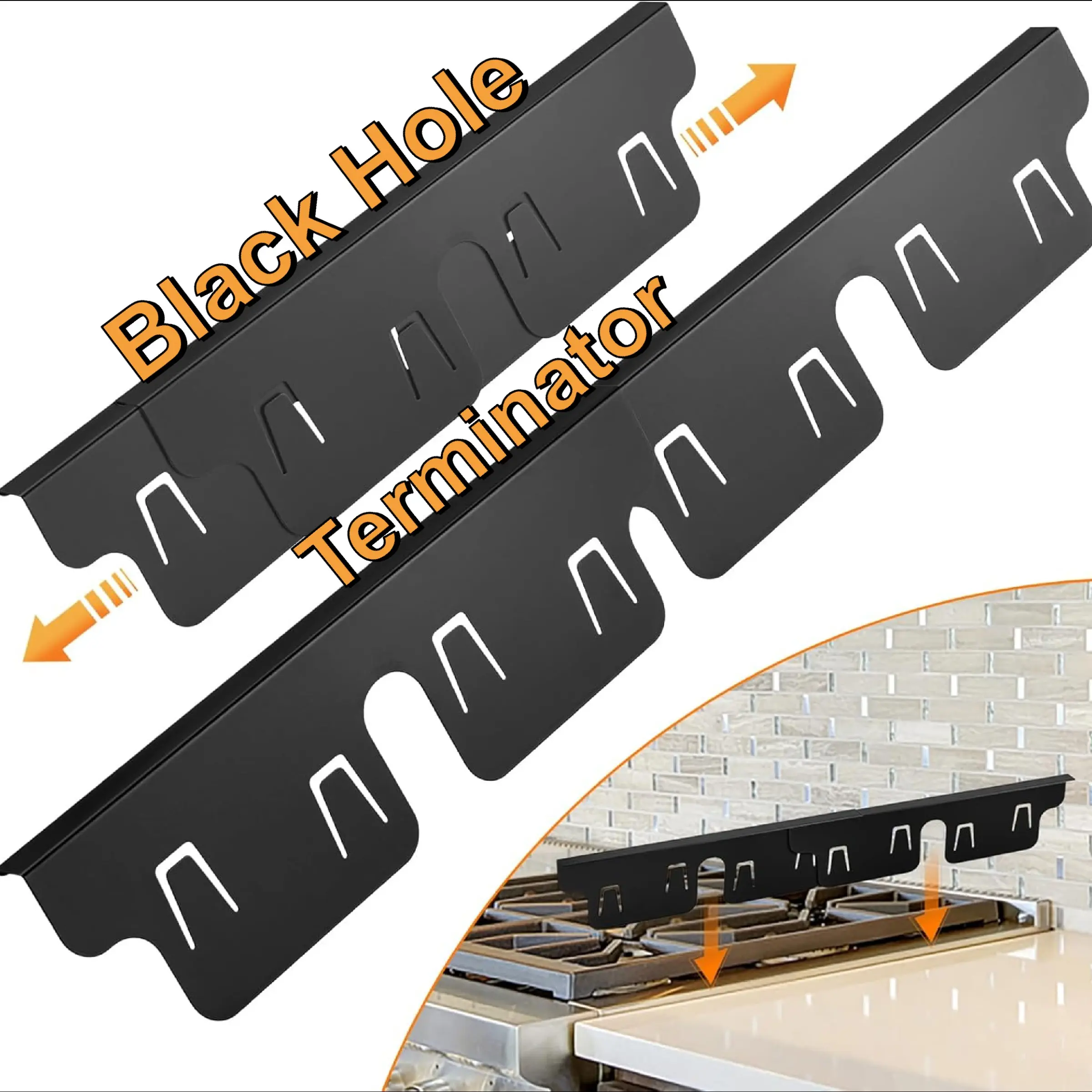 Retractable Stainless Steel Kitchen Stove Gap Covers for Gas Range and Countertop (2 or 4 Pack)