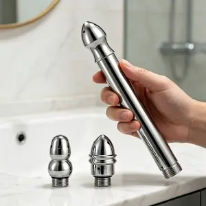 Handheld Shower Head for Home Bathroom, Metal Material, Compact Design, Easy Travel, Portable Handheld Shower, Universal Interface, Ideal for Cleaning, Handheld Showerhead
