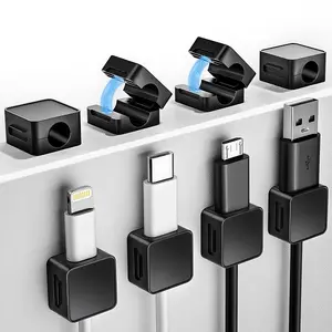 8 Pack Magnetic Cord Organizer Holder Adjustable Cable Clips Strong Adhesive Desk Cable Management Clips for Nightstand Office Car Easy Open Design for Tidy Wire Organization