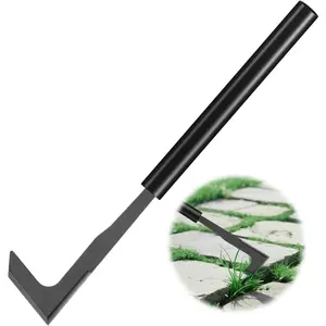 Crack Weeder Tool, Carbon Steel Handle Manual Crevice Weeding Tool Weed Puller Gardening Tool for Sidewalk, Paver, Wall Gaps, Lawn Yard, Driveway, Bricks, Deck Boards (13.58")