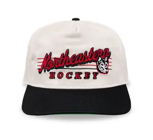 Northeastern Hockey Snapback: Cream