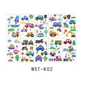 10pcs Cute Cartoon Temporary Tattoos Set for Kids, Waterproof Arm & Face Stickers, Wholesale Tattoo Kit