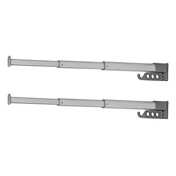 Bell + Howell Set of 2 Telescoping Clothes Hangers with Extra Hook
