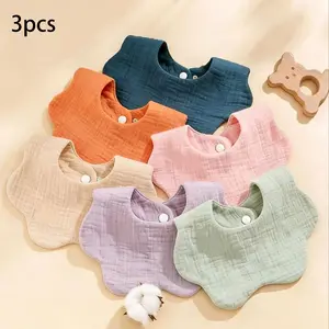 3pcs Baby Bibs Cloth Towel Set, Soft Breathable Absorbent Design, Perfect Gift for Newborn Babies & Teething Infants