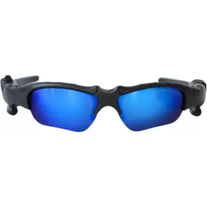 Smart Sport Sunglasses for Men with Flip-up Lenses, Integrated Adjustable Earphones, UV Protection