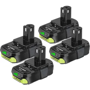 KUNLUN 4Packs P103 18V Battery Compatible for Ryobi 18V ONE+ Battery Replacement for PBP005 P102 P103 P104 P105 P107 P109 P122 Cordless Tool Batteries, 3.5Ah 18 Volt Batteries rapid charger