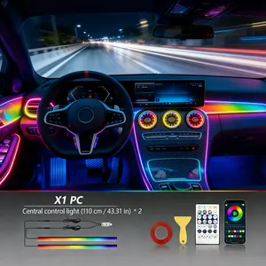 Skyly RGB Car Strobe Safety Lights with Remote, Holiday Gifts for Husbands, Interior Led Lights for Car Accessories for Women Men, Birthday Gifts for Men Him, APP Control with USB Port Music Sync Color Change Lights for Jeep Truck Decor, 12V rock