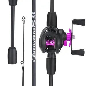 Sougayilang Fishing Rod and Reel Casting Set 1.8m/6ft, 7.2:1 High Speed Gear Ratio, Baitcasting Reel, 5 Color Options, Outdoor Sports Bait