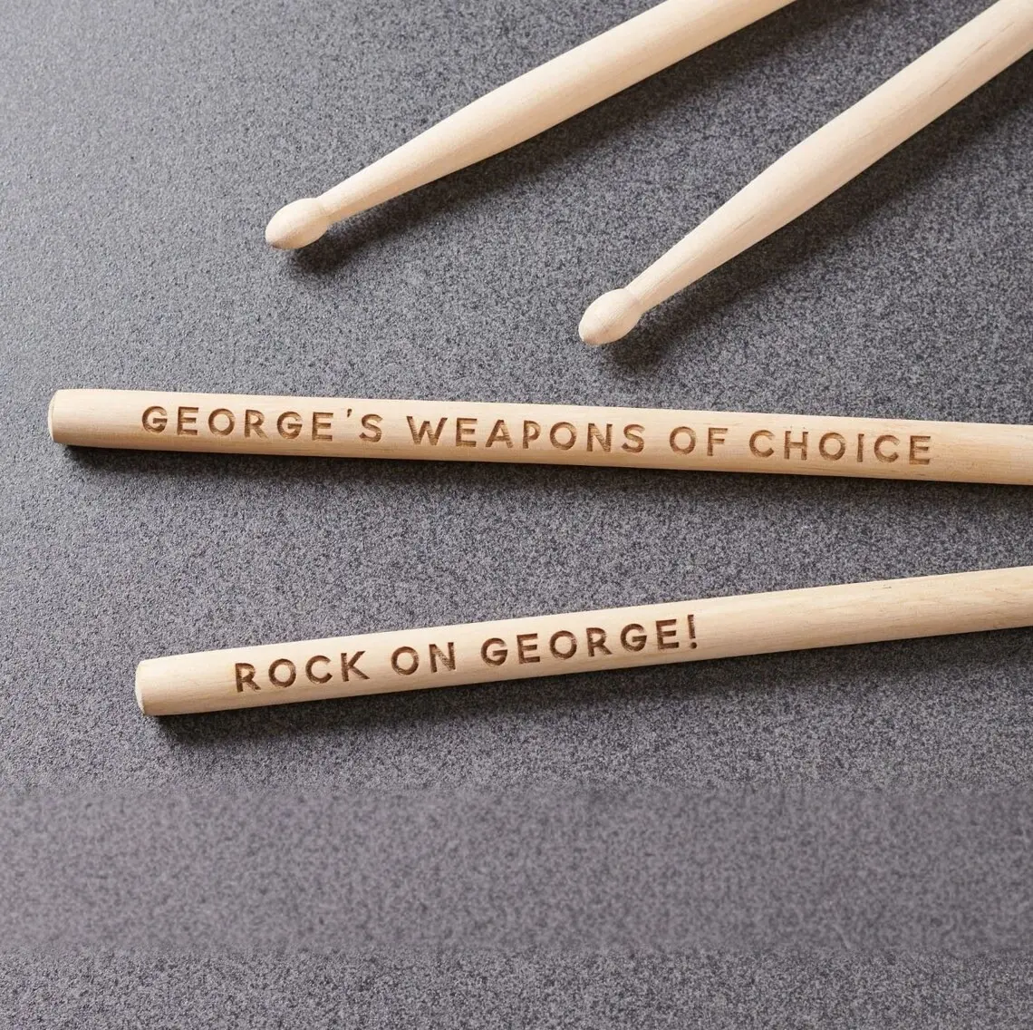 [CUSTOM IN DESCRIPTION] Personalized DRUMSTICKS 5A Drum Sticks Drummer Fathers Day Gift for Him Dad Boyfriend Men Son Husband Band Musician Custom Engraved PAIR
