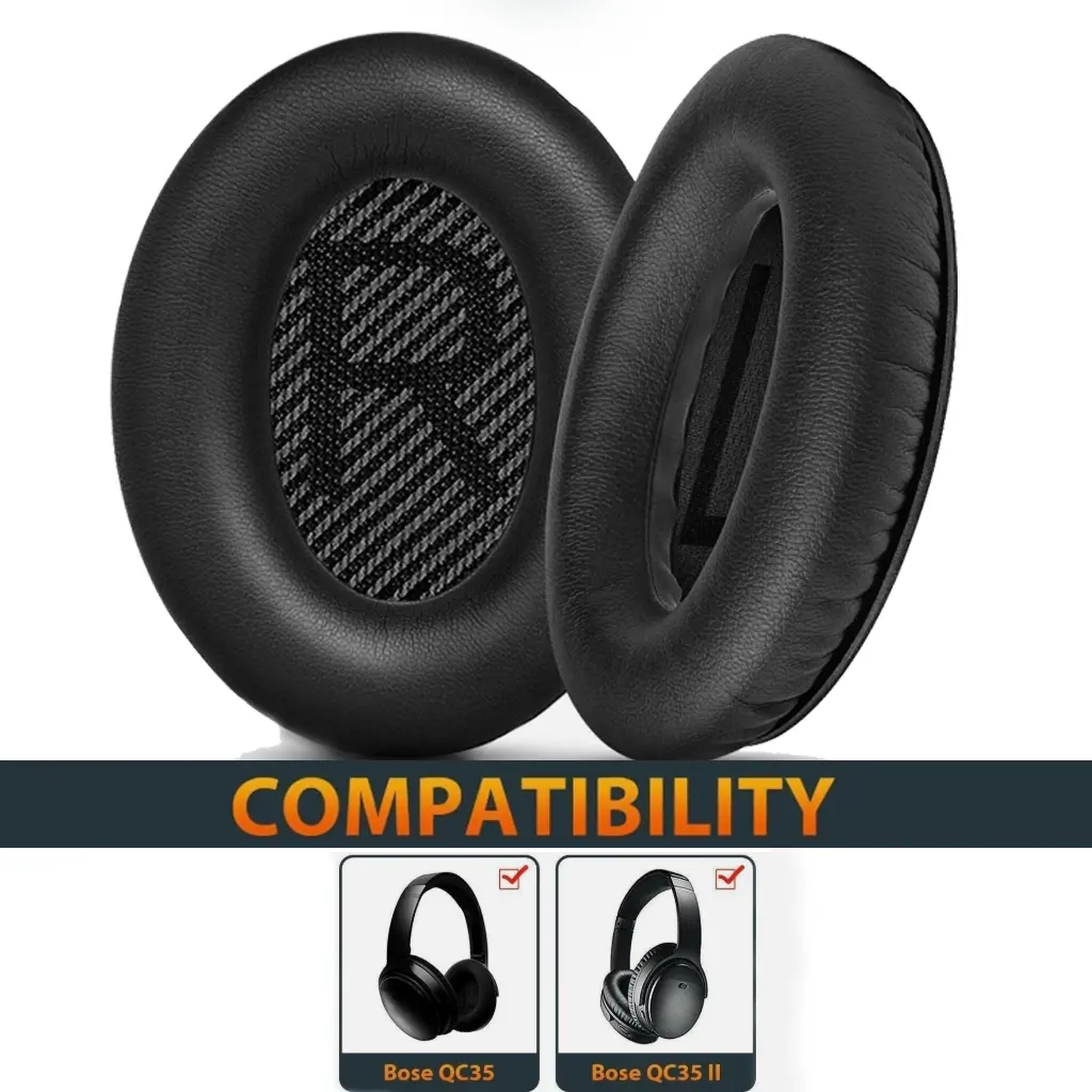 Soft Replacement Ear Pads Cushion for Bose Comfort QC35-QC35 II Headphones, USA-Sourced Audio Accessory