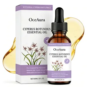 OceAura Beauty Cyperus Rotundus Oil for Natural Permanent Hair Reduction - 60ML Essential Oil for Unwanted Hair Reduction & Skin Care