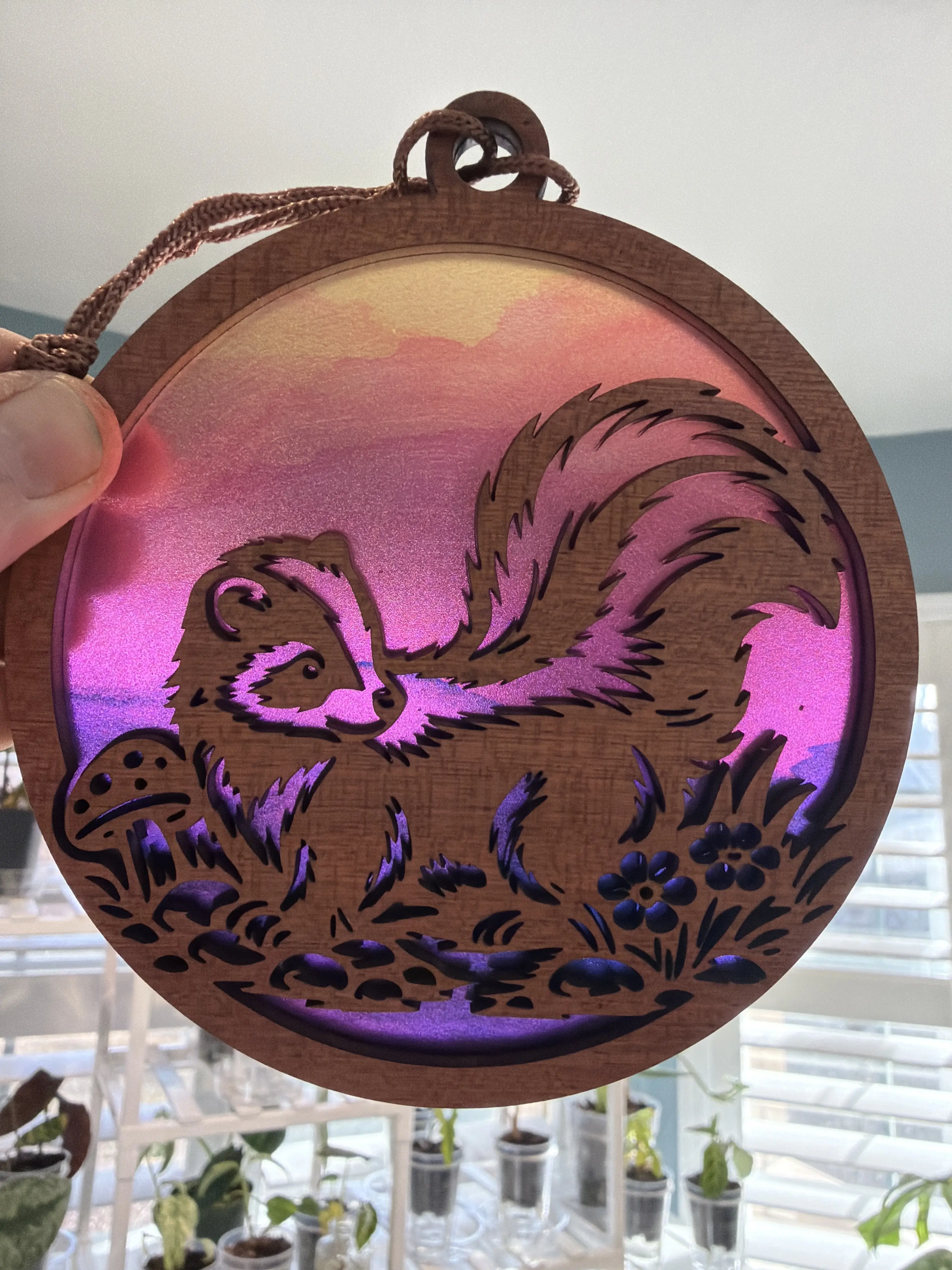 Skunk Suncatcher for Sunny Window