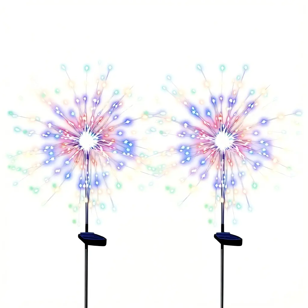 Upgraded Solar Firework LED Landscape Lights, 8 Dynamic Lighting Modes, Twinkle Fairy Decor Lamp, Weather-Resistant for Outdoor Yard, Lawn & Courtyard Decor, Solar Outdoor Lights, Lights Holiday Lighting