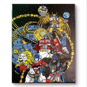 Artful 24x30 Painting Piece of Transformers: All For One - Decor, Hanging Poster Wall Decoration Artistic Photo Print Room