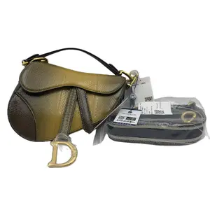 Pre-owned Dior FRANCE Crossbody Bags H1 Saddle Gradient Snakeskin Pattern Mini Saddle Bag H21468