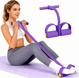 Upgraded Pedal Resistance Band with Handle, Durable Thickened 6-Tension Rope Pull Gear, Full Body Muscle Training Equipment for Arm, Leg & Torso Workout