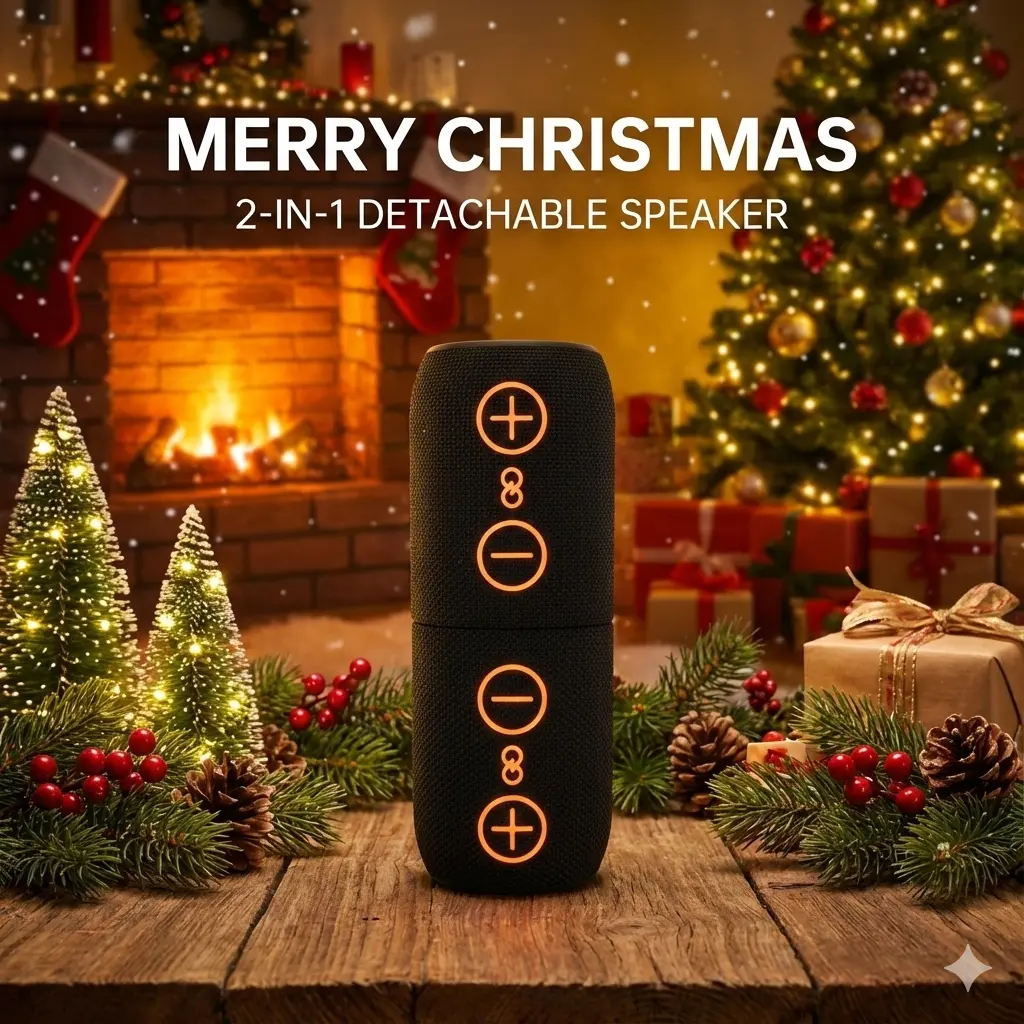 2 in 1 Portable Splittable Bluetooth Speaker with HD Sound Waterproof ...
