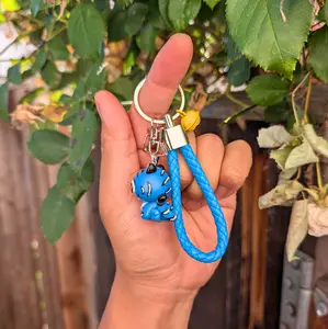 Derpy Tiger Handmade Clay Keychain | Kawaii Kpop Hunters Cartoon Animal Charm | Mini Anime Backpack Pendant | Desk Accessory Gift