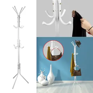Simple Coat Rack Floor-Standing Bedroom Clothes Rack Home Use Vertical Clothing Stand Doorway Bag Holder Living Room Storage Rack