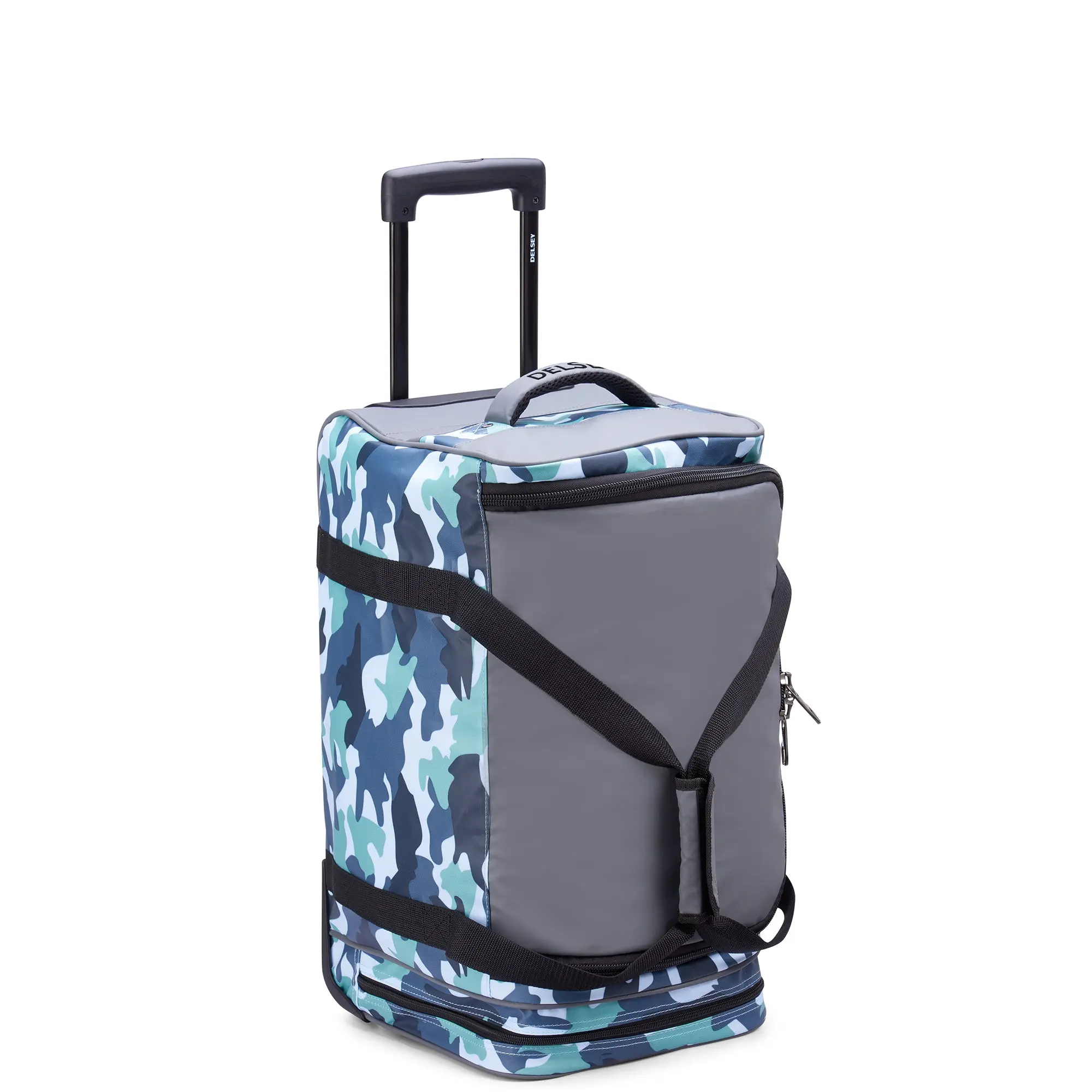 DELSEY Paris Eco-Friendly Raspail Wheeled Carry-On Duffel Bag with Securitech Zip - Straps, Compartmentalized, Durable, Functional, Locking Luggage Duffle Bag, Straps Duffle Bags, Compartmentalized Duffle Bags
