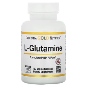 California Gold Nutrition L-Glutamine, AjiPure, 120 Veggie Capsules (500 mg per Capsule)