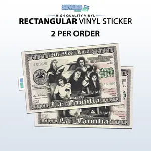 mi vida Loca rectangle vinyl sticker made with high quality vinyl and uv ink