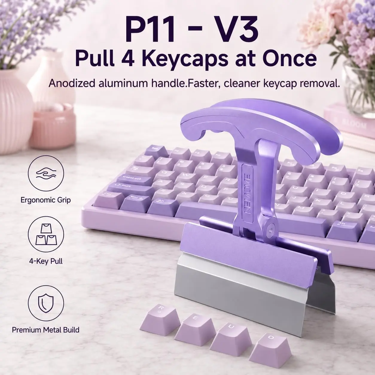 [Restock] KEMOVE P11-V3 4-Key Metal Multi-Key Puller with Ergonomic Aluminum Alloy Grip, Anodized Finish, Keyboard Build & Modding Accessory for Enthusiasts, techvibes