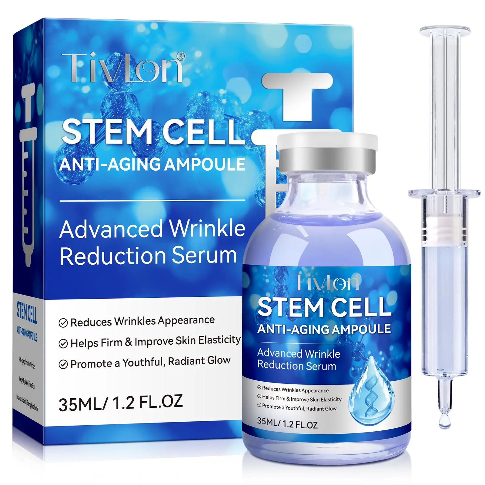 Stem Cell Essence, Facial Skin Care Essence, Moisturizing Facial Essence, Hydrating Facial Serum, Skin Care Product for Most Skin Types, Firm Anti Aging