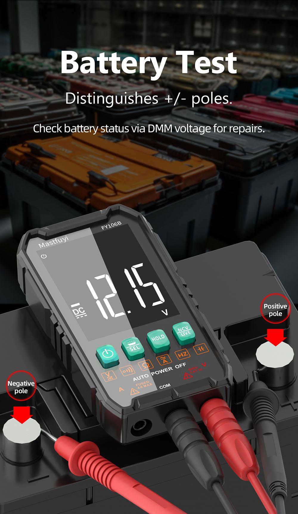 FY106 Smart Multimeter Mini Digital Multimeter 3999Counts Auto-Ranging CAT III 600V Professional Voltage Multimeter Multimeter Test Leads Multimeter Tester FY106 Smart Multimeter Mini Digital Multimeter 3999Counts Auto-Ranging CAT III 600V Professional Voltage Multimeter Multimeter Test Leads Multimeter Tester