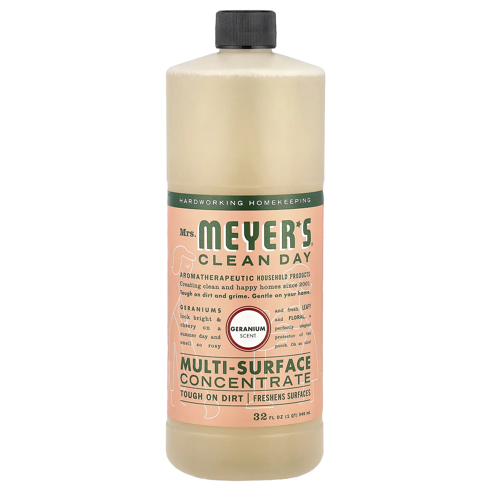 Mrs. Meyers Clean Day Multi-Surface Concentrate, Geranium, 32 fl oz (946 ml)