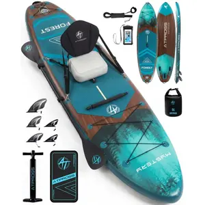 [Spring Glow Up] 12'×36" Inflatable Stand Up Paddle Board, 500LBS Extra Wide Capacity, Premium SUP with Kayak Seat for Advanced Paddlers, Fishing, Yoga & Kayaking, Non-Slip Stable Deck, Complete Accessories Kit with Backpack tiktokshopspringglowup