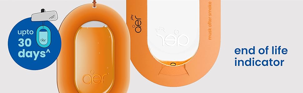 Godrej AerO Hanging Car Air Freshener, Musk After Smoke, Pack of 4