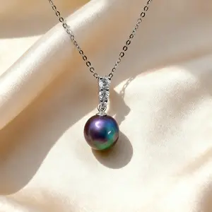 PEARLISM Fancy Design Edison Pearl Pendant Freshwater Edison Pearl (9-11mm)(Free S925 Chain)-AFEP006 Necklace Gift