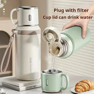 600ml Insulated Water Bottle Stainless Steel Thermos Bottle Heat and Cold Insulation Water Bottle Thermos Bottle for Tea Coffee Vacuum Thermos Bottle, Suitable for Multi-Person Groups and Multi-Scene Use, Insulation Coffee, Water, Beverage All Universal