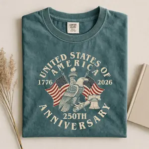 USA 250th Anniversary Comfort Colors Shirt, USA Flag Vintage T-Shirt, Usa 250th anniversary Independence Day Tee, 4th of July Patriotic Gift