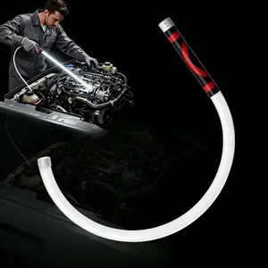 29-Inch Flexible LED Flashlight Stick - Ergonomic Bendable Mechanic Lamp, Rechargeable Cordless Energy-Saving Auxiliary Light for Car Care, Workshop Work & Men's Home Decor Supplies, Rechargeable Cordless Lamp