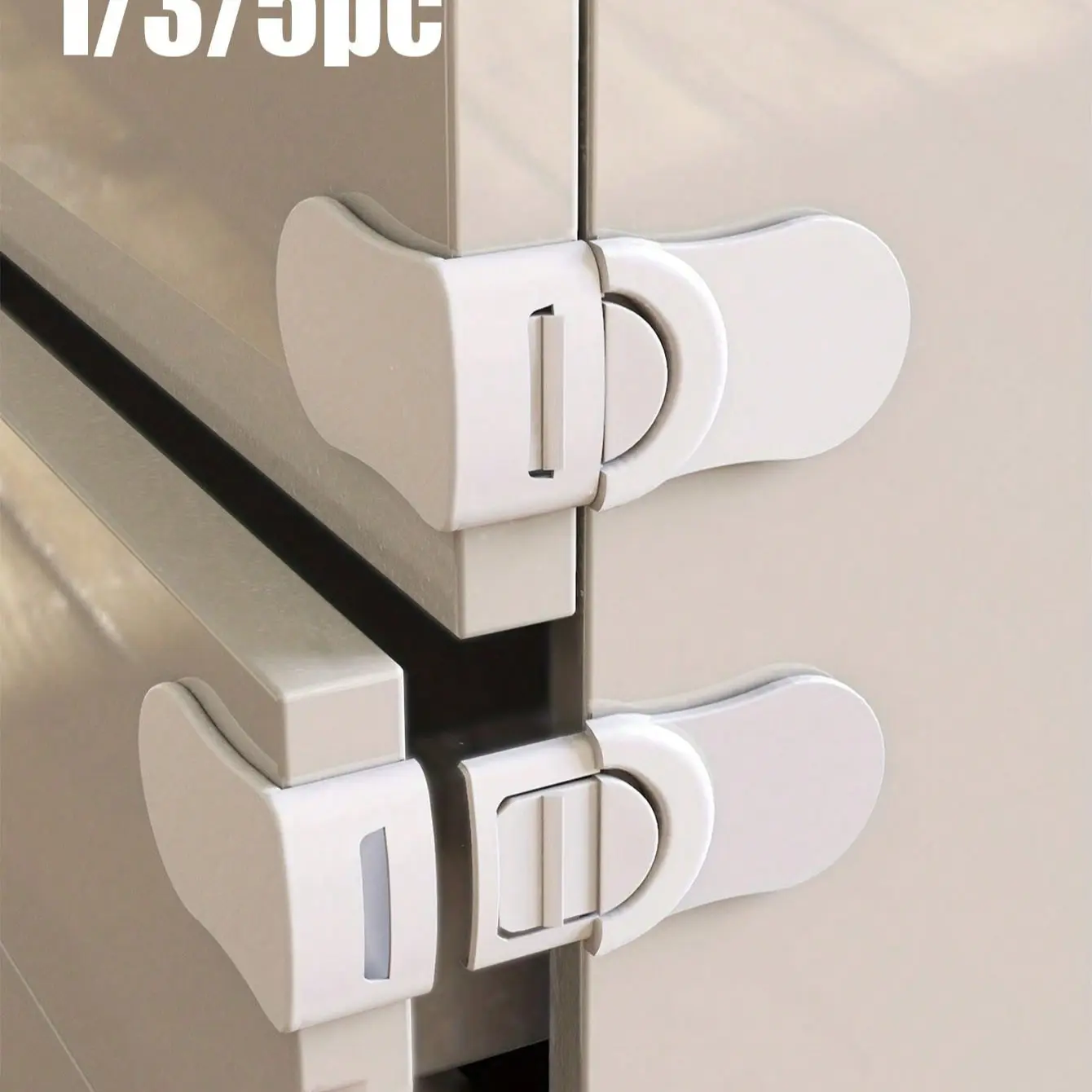 Safe Drawer Locks, Update Proof Cupboard Locks, Dual-Button Proofing Corner Locks, Strong Adhesive, Multifunctional Baby Proofing, No Drilling Needed
