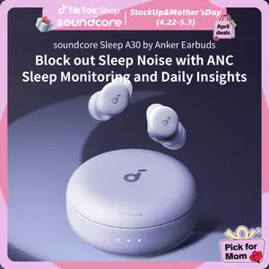 soundcore Sleep A30 Special by Anker, Sleep Earbuds, ANC, Passive Isolation, Snore Masking, Extensive Sleep Audio, Ultra Comfort for Side Sleepers, 8-10H Playtime